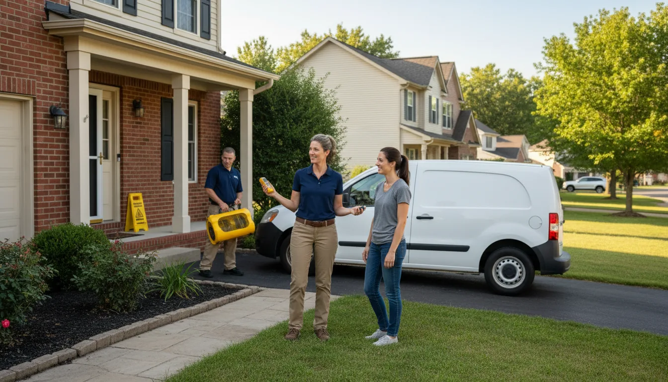 Residential water damage restoration in Oswego, IL